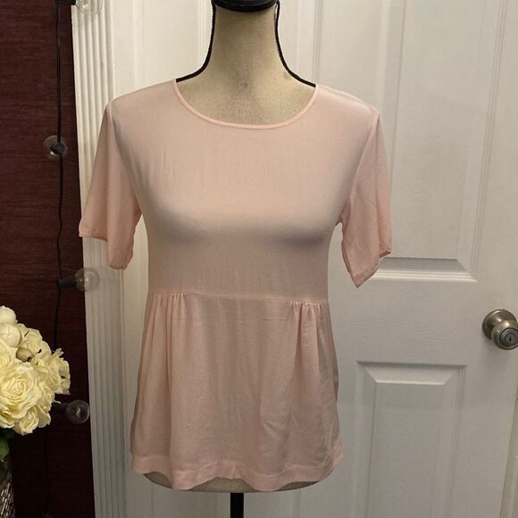 MaxMara Pink Peplum Short Sleeve top, S - Picture 1 of 6